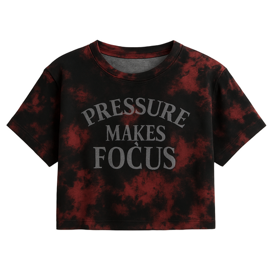 PRESSURE MAKES FOCUS CROPPED WOMEN’S TEE