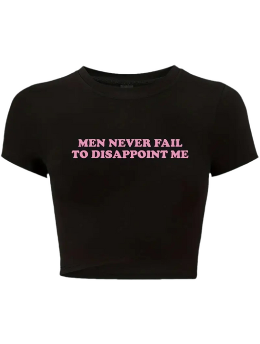 Women’s Text Front Crop Tee