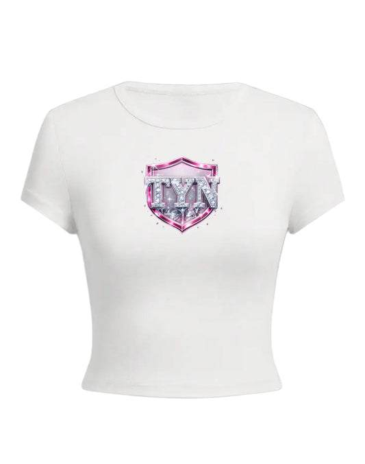 TYN Women’s Diamond Frost Shield Crop Tee