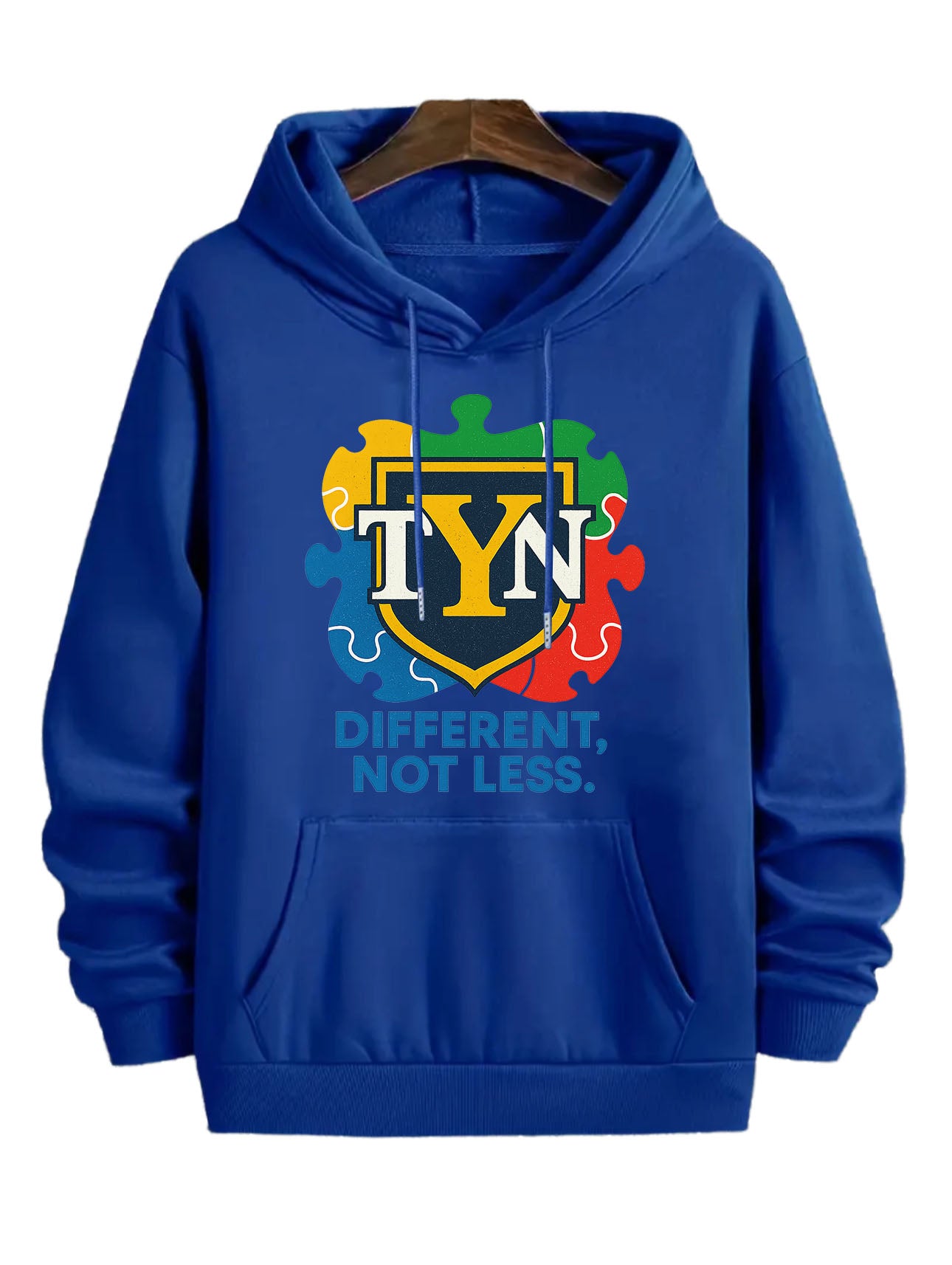 TYN “Different, Not Less” Autism Awareness Hoodie – Royal Blue