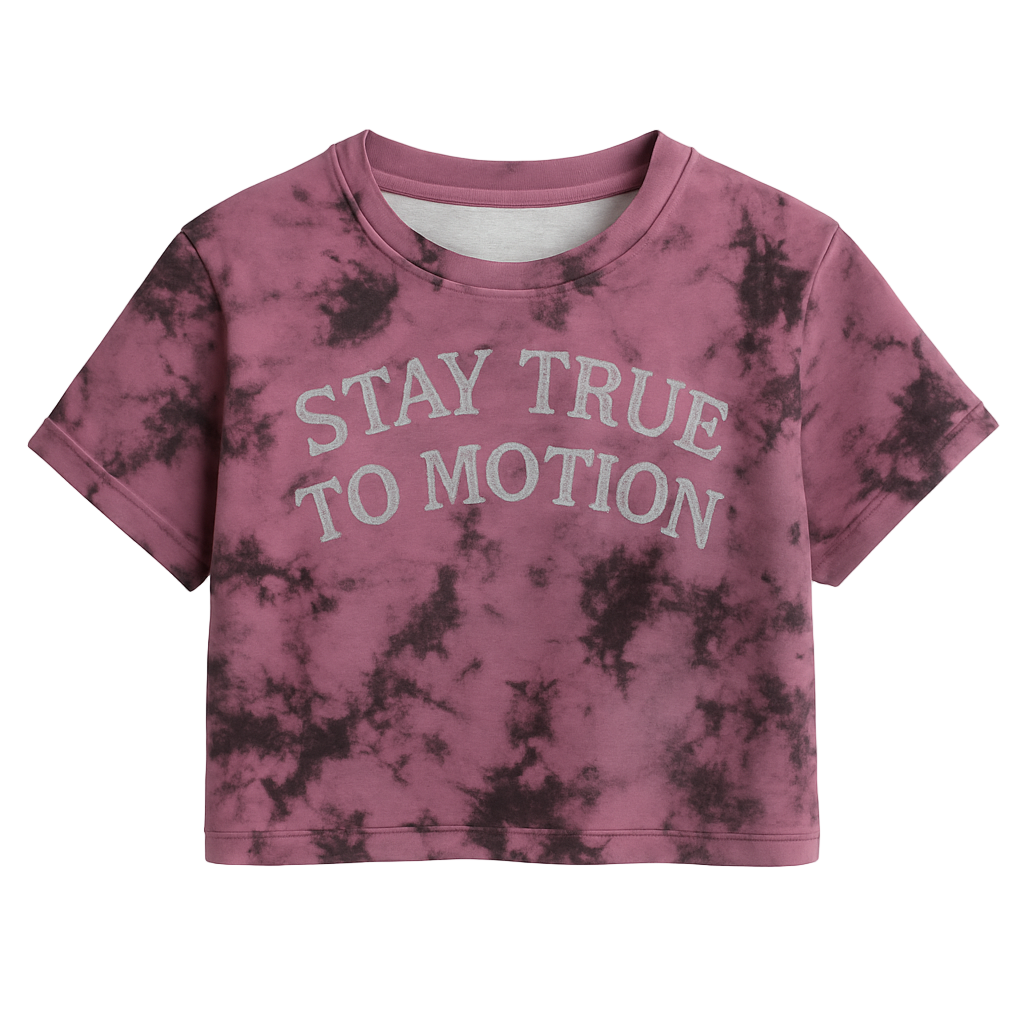 STAY TRUE TO MOTION CROPPED WOMEN’S TEE