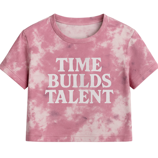 TIME BUILDS TALENT CROPPED WOMEN’S TEE