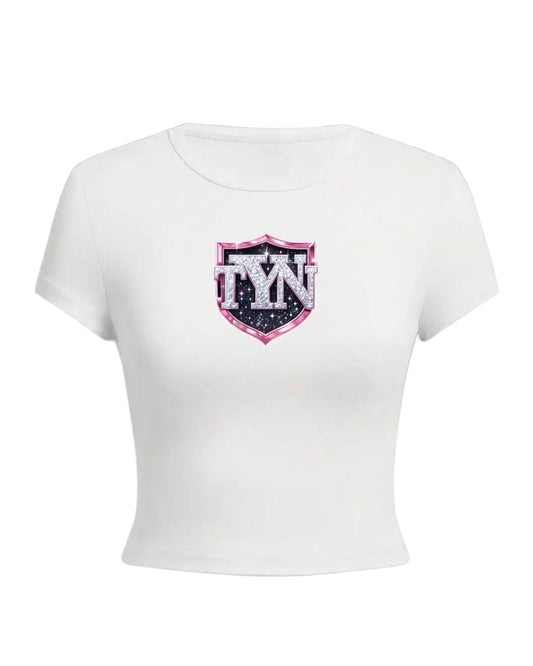 TYN Women’s Sparkle Galaxy Crop Tee
