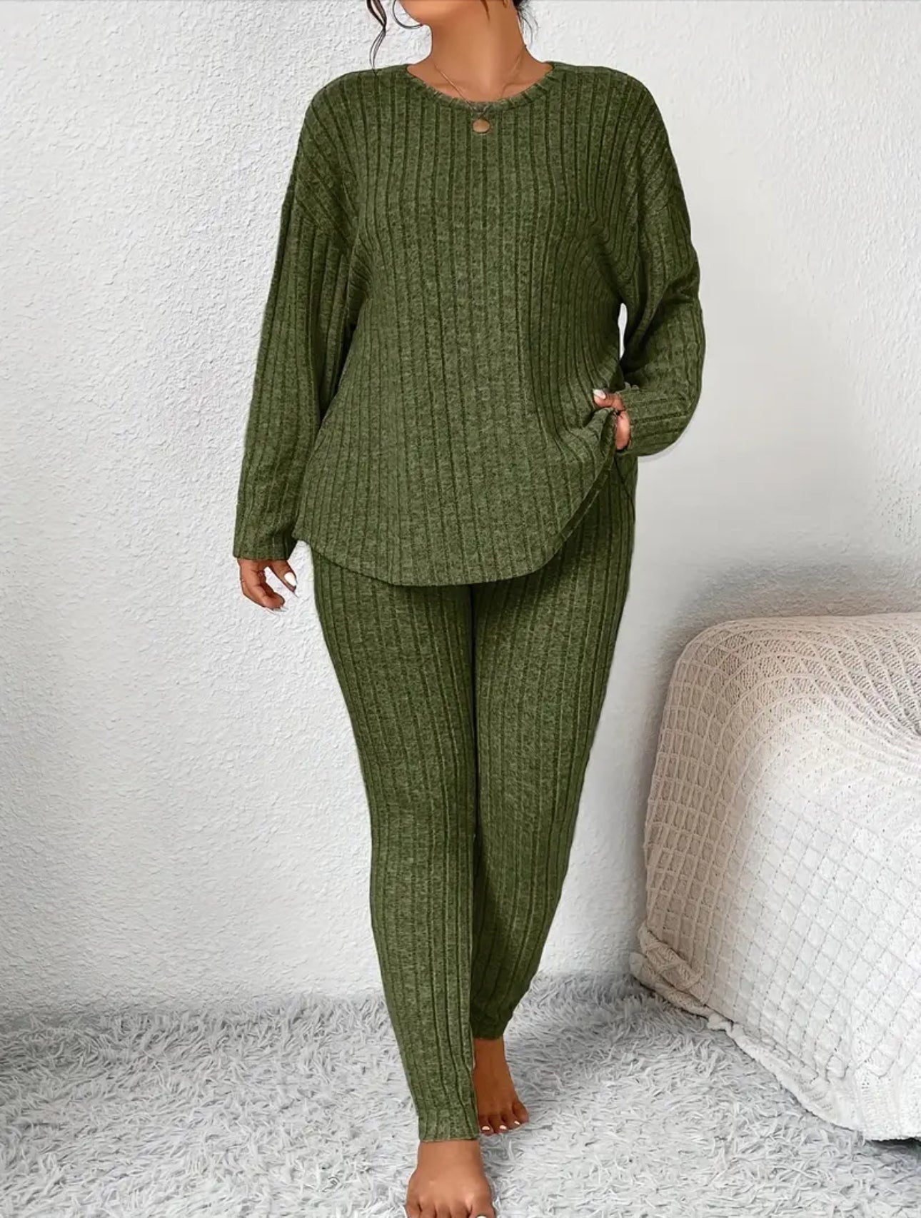 Plus Size CozyForm Ribbed Two-Piece