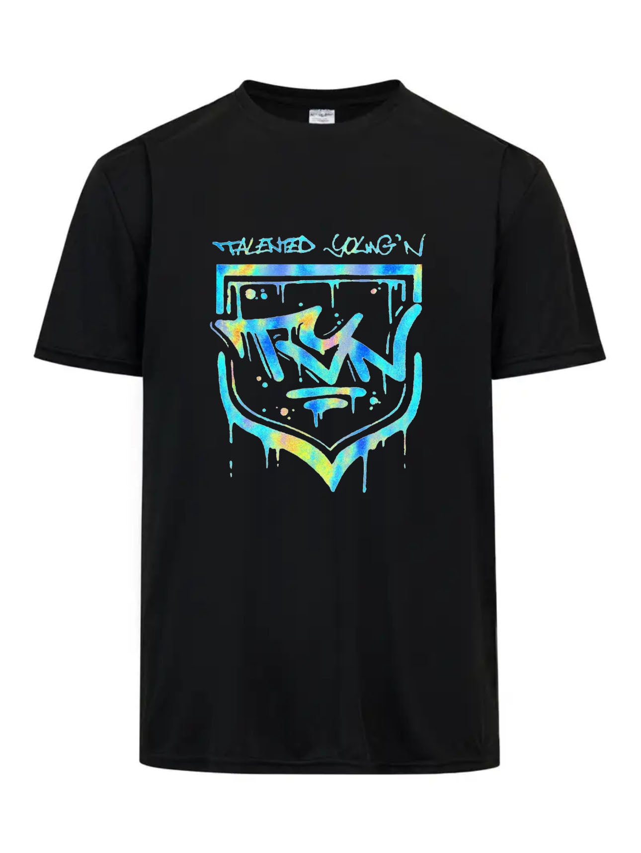 Graffiti TYN Logo Tee – with Silver Holo Print
