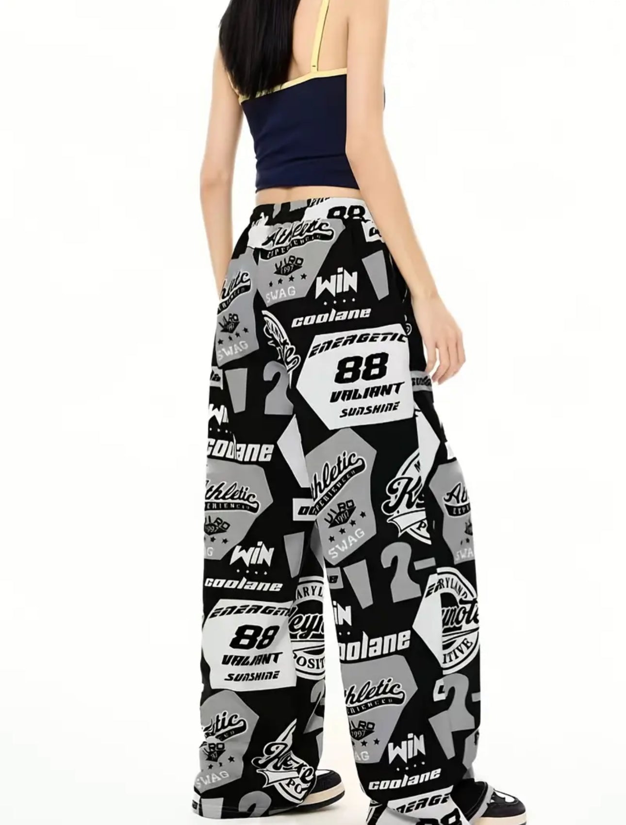 Women’s Wide-Leg Graphic Track Pants