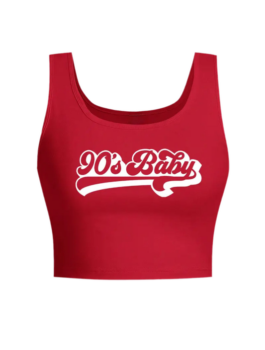 Women’s 90s Graphic Crop Tank Top