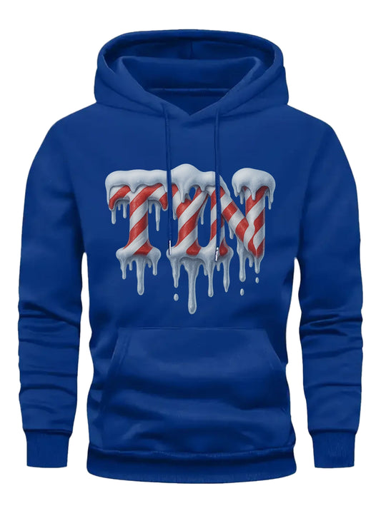 TYN “Candy Cane Drip” Hoodie – Royal Blue
