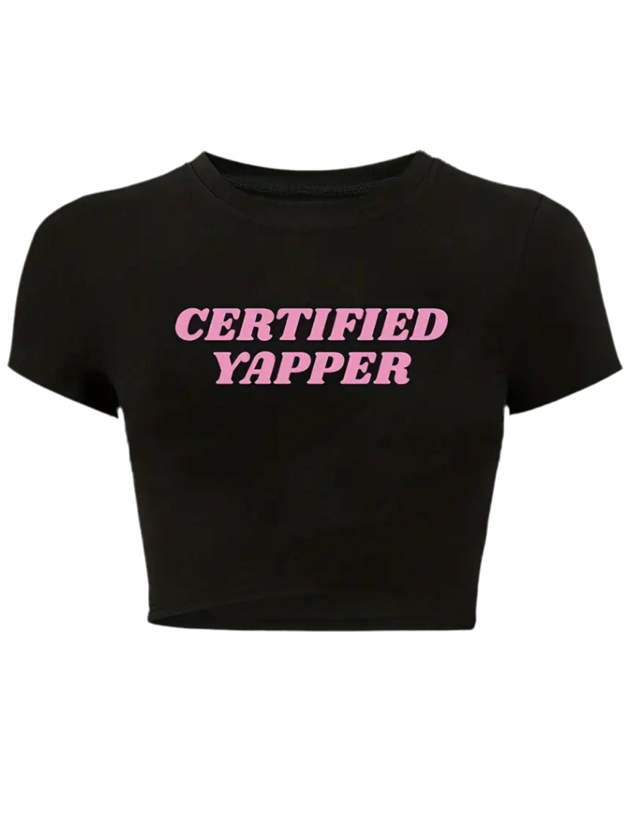 Women’s Letter Print Crop Tee