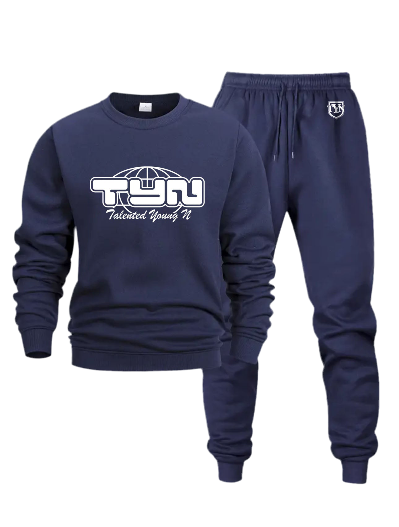 TYN Men’s Solid Color Sweatshirt & Jogger Set