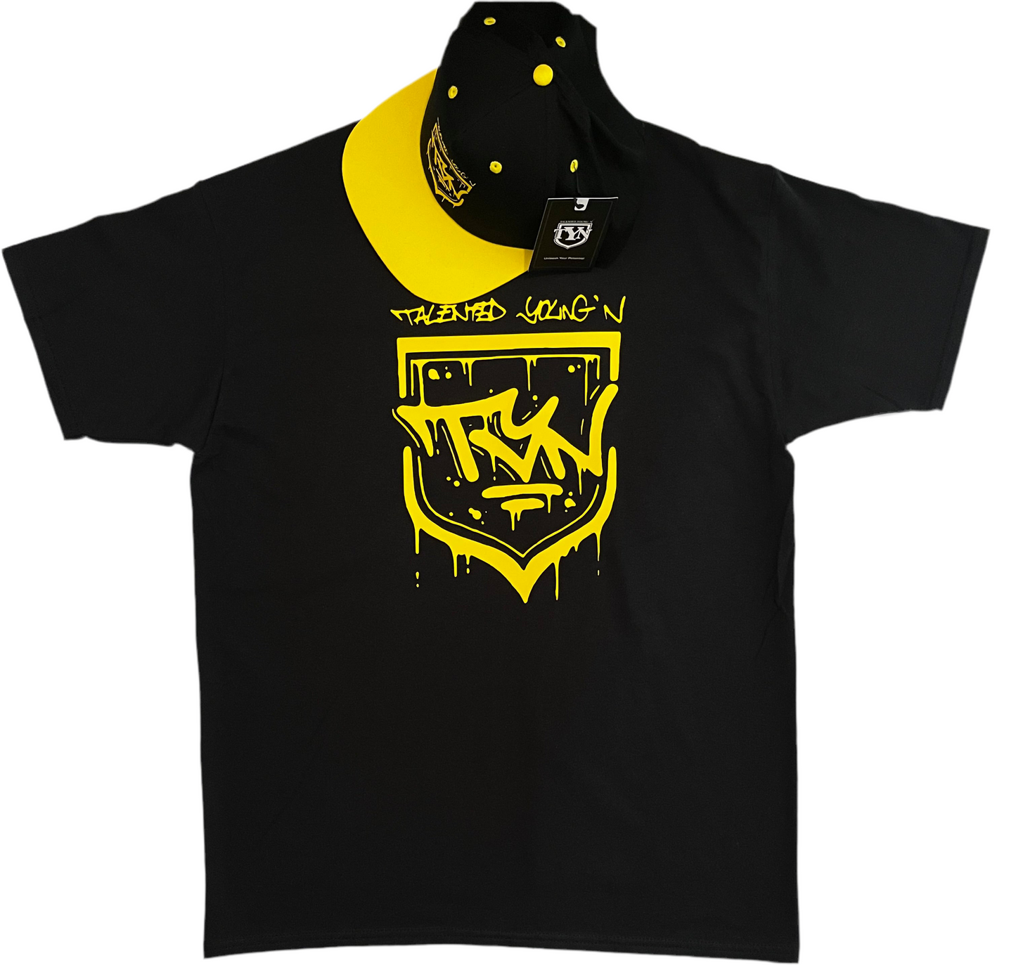 TYN Club – Custom Tee + Hat + Surprise GiftPack (Monthly Drop)