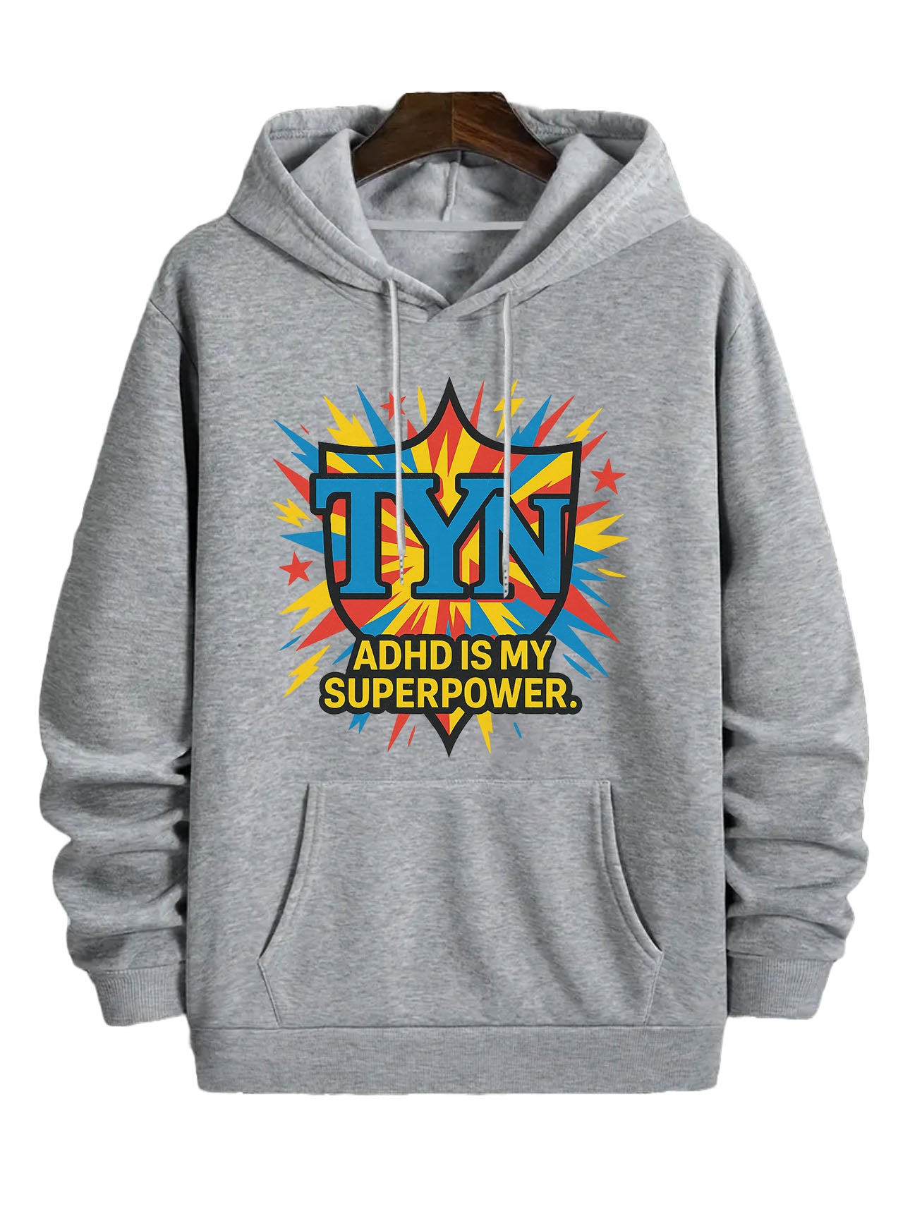 TYN ADHD Superpower Hoodie - Grey