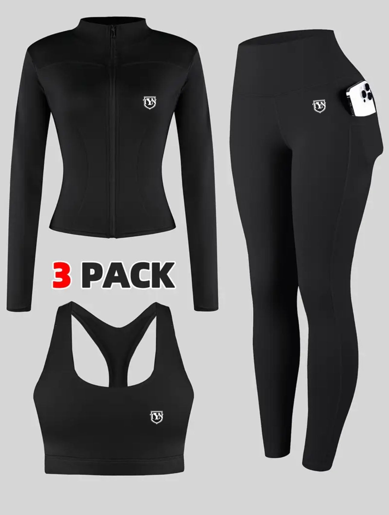 TYN Women’s Active Trinity Three-Piece Yoga Set