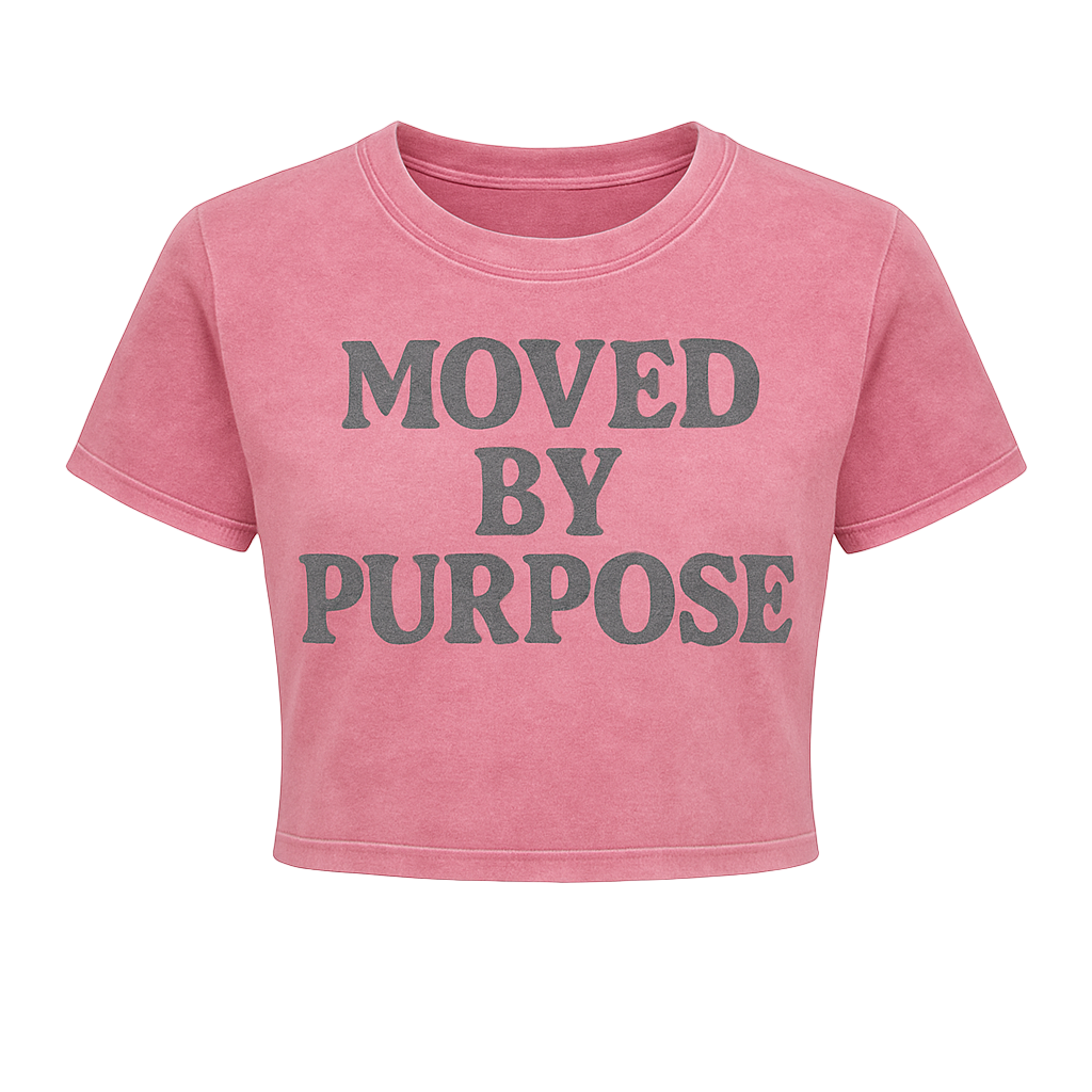 MOVED BY PURPOSE CROPPED WOMEN’S TEE