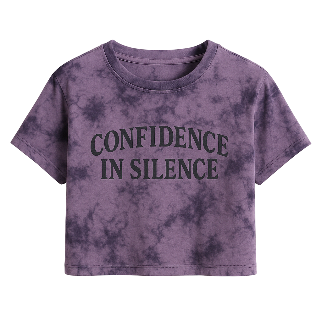 CONFIDENCE IN SILENCE CROPPED WOMEN’S TEE