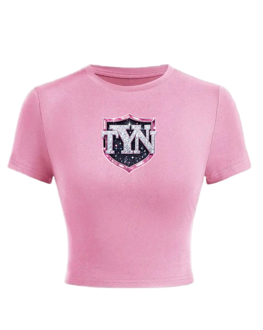 TYN Women’s Sparkle Galaxy Crop Tee