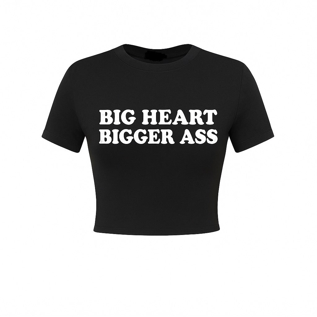 Reflective “Big Heart Bigger Ass” Women’s Crop Tee