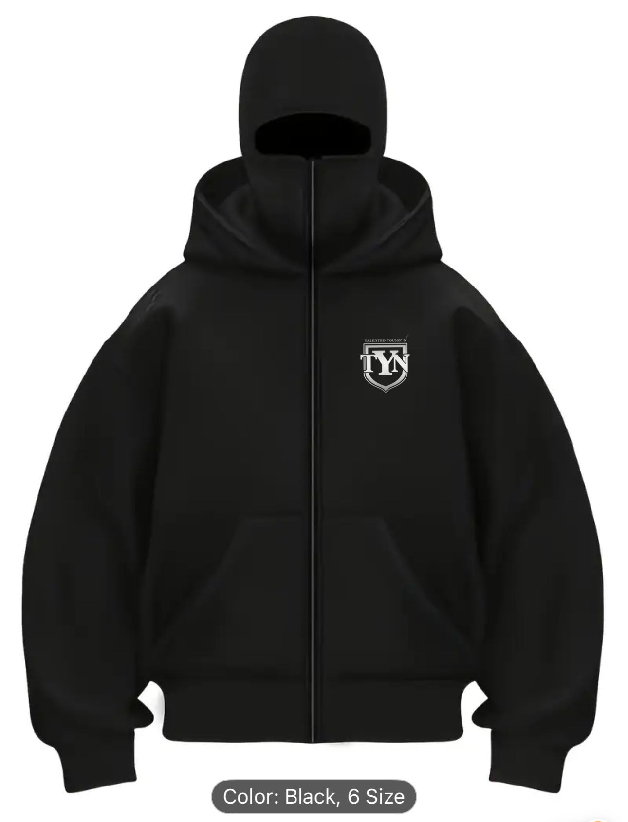 TYN Men’s Fleece Windproof Hoodie with Balaclava