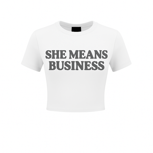 She Means Business Reflective Crop Top (Women’s)