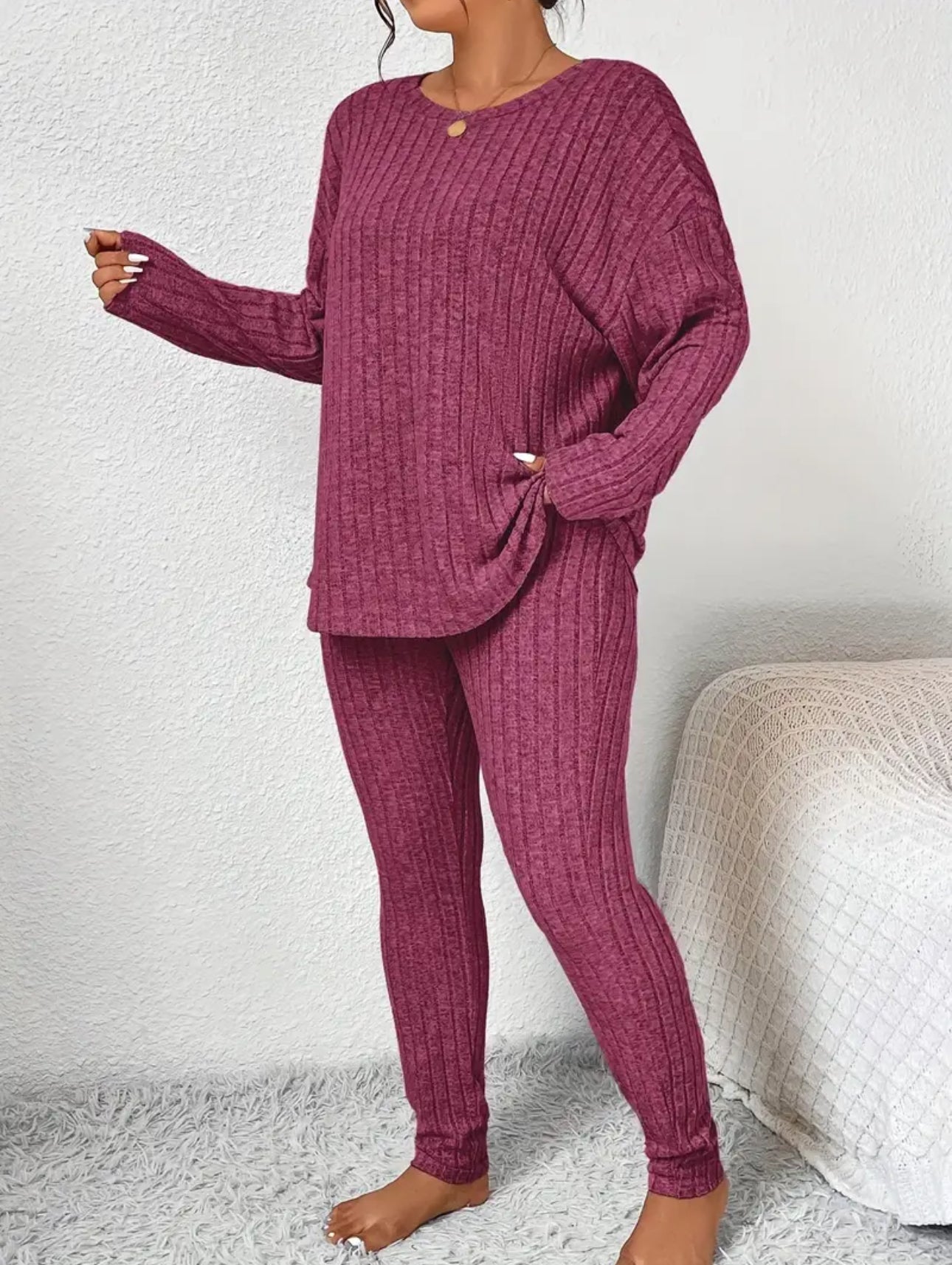 Plus Size CozyForm Ribbed Two-Piece